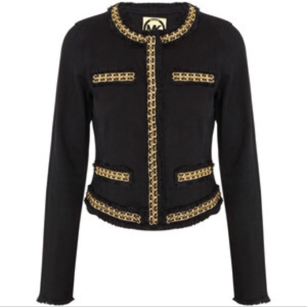 Michael Kors  Chain Detail Denim Jacket